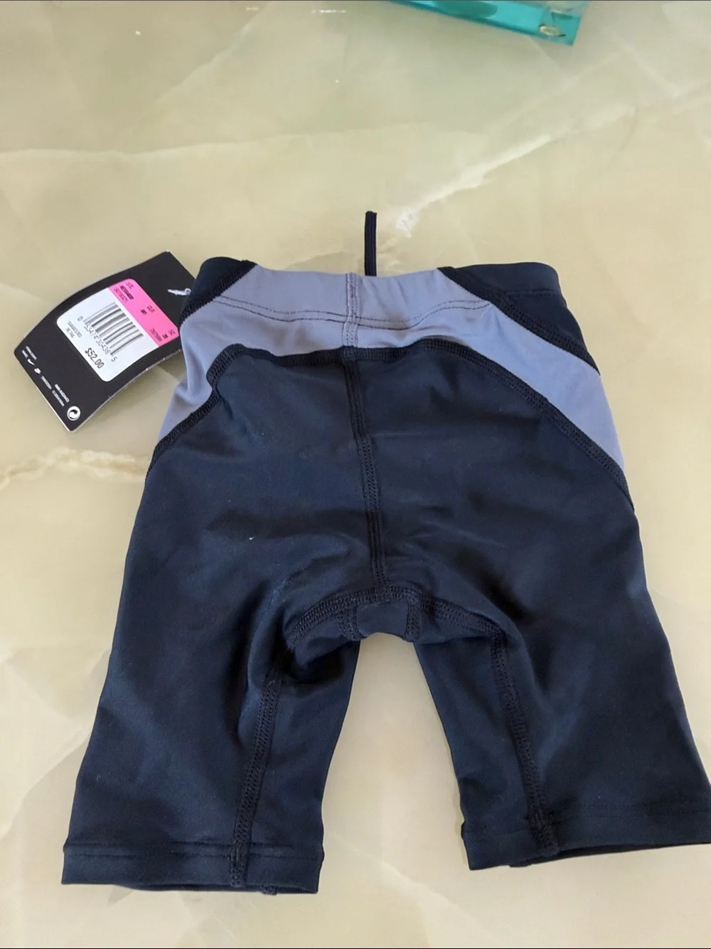 Nike NX Boys Jammer Swim Shorts Black Grey Colorblock Size 20 NWT